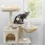 Scratching Post - med solstol - 110 cm - beige