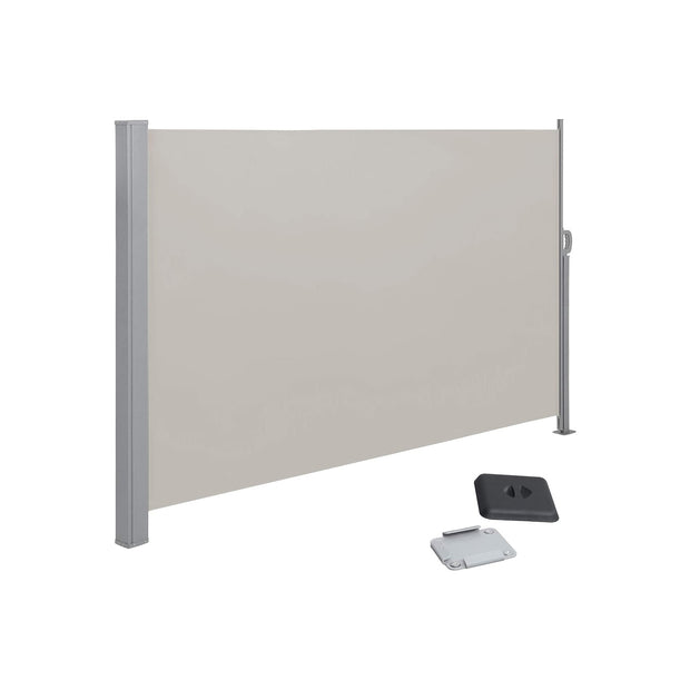 Sidomarkis – Perfekt för balkong – Grå och vit