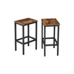 Barstolar Set om 2 – Industriell design – Vintage brun/svart