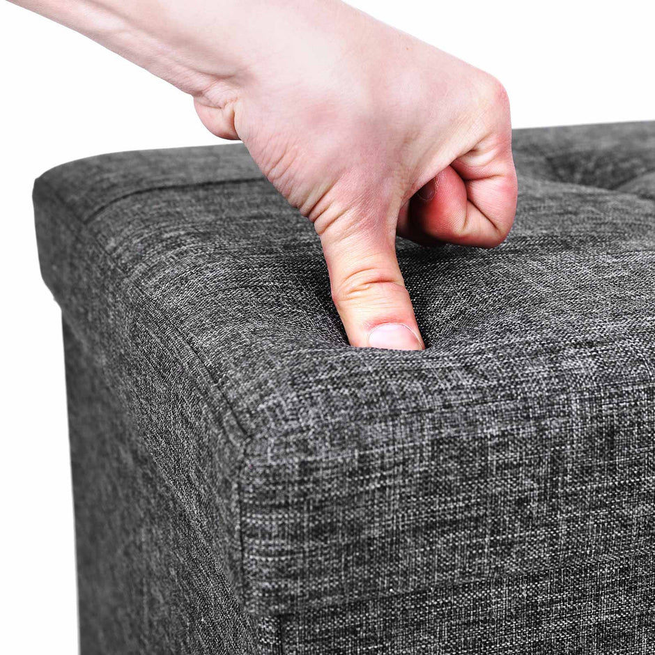 Sitsbox 110 cm mörkgrå blandad