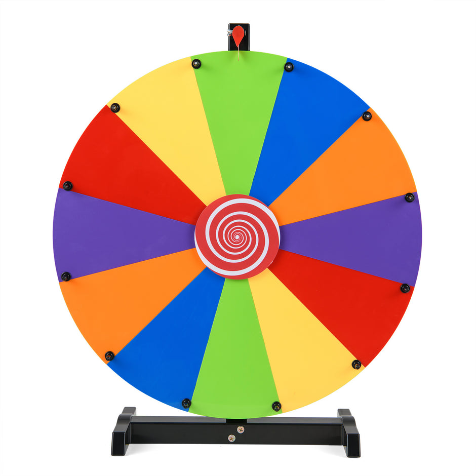 Snurrlyckohjul – cm, roulette spinner med stativ och återskrivbara fält – 60 12