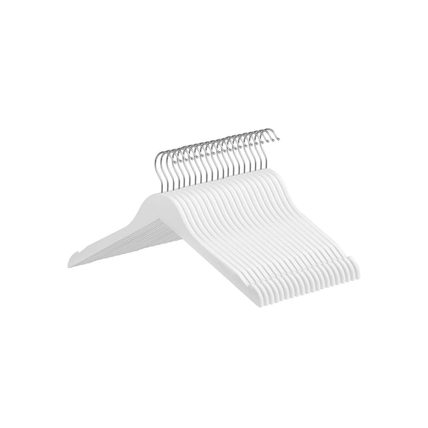 Klädhängare – Med skåror – Set om 20 – Vit
