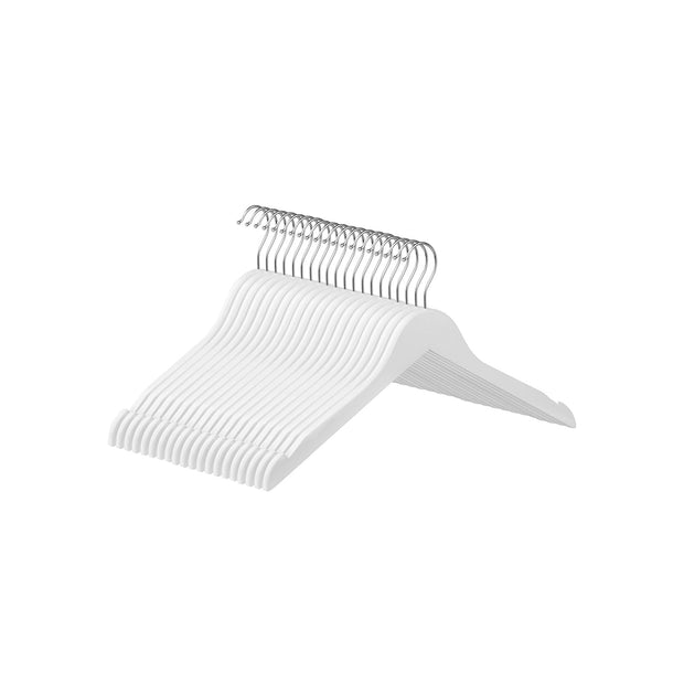 Klädhängare – Med skåror – Set om 20 – Vit