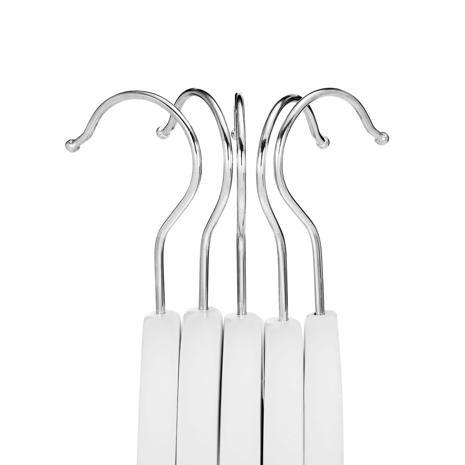 Kleerhangers - Solid Wood Pendants - Uppsättning av 20 - med hack - Vit