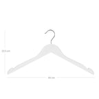 Kleerhangers - Solid Wood Pendants - Uppsättning av 20 - med hack - Vit