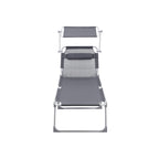 SUNTER - Lounge Bed - Lounger - With Sun Besök - Läggkapacitet på upp till 250 kg - Grå