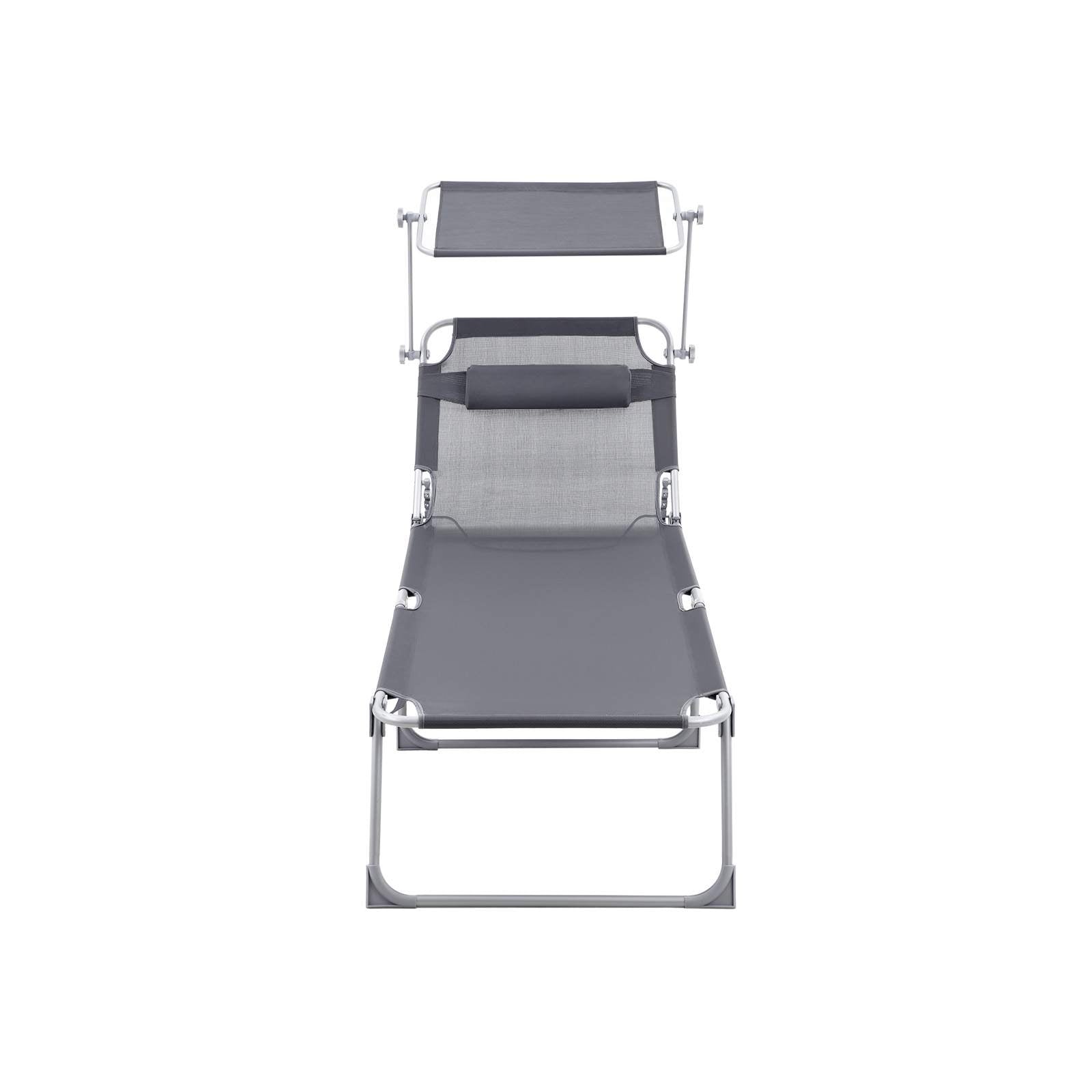 SUNTER - Lounge Bed - Lounger - With Sun Besök - Läggkapacitet på upp till 250 kg - Grå