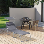 SUNTER - Lounge Bed - Lounger - With Sun Besök - Läggkapacitet på upp till 250 kg - Grå