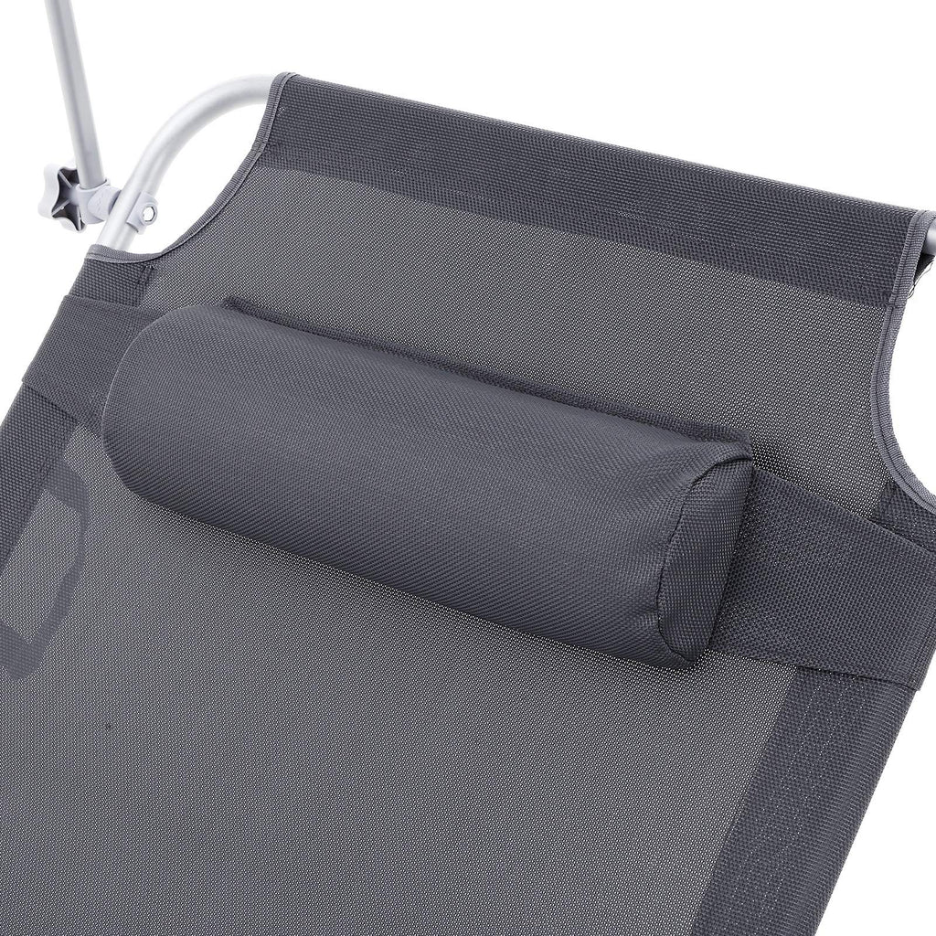 SUNTER - Lounge Bed - Lounger - With Sun Besök - Läggkapacitet på upp till 250 kg - Grå