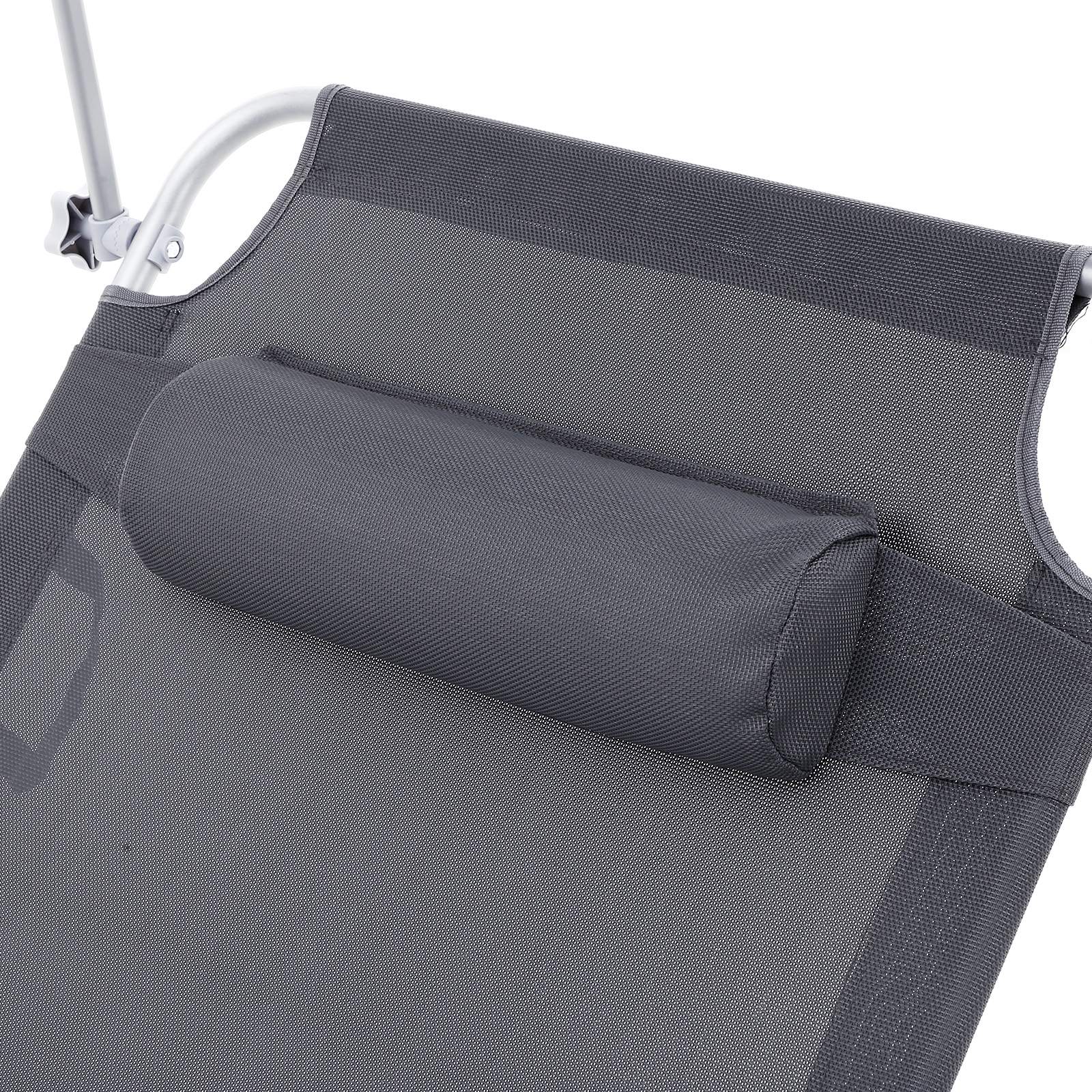 SUNTER - Lounge Bed - Lounger - With Sun Besök - Läggkapacitet på upp till 250 kg - Grå