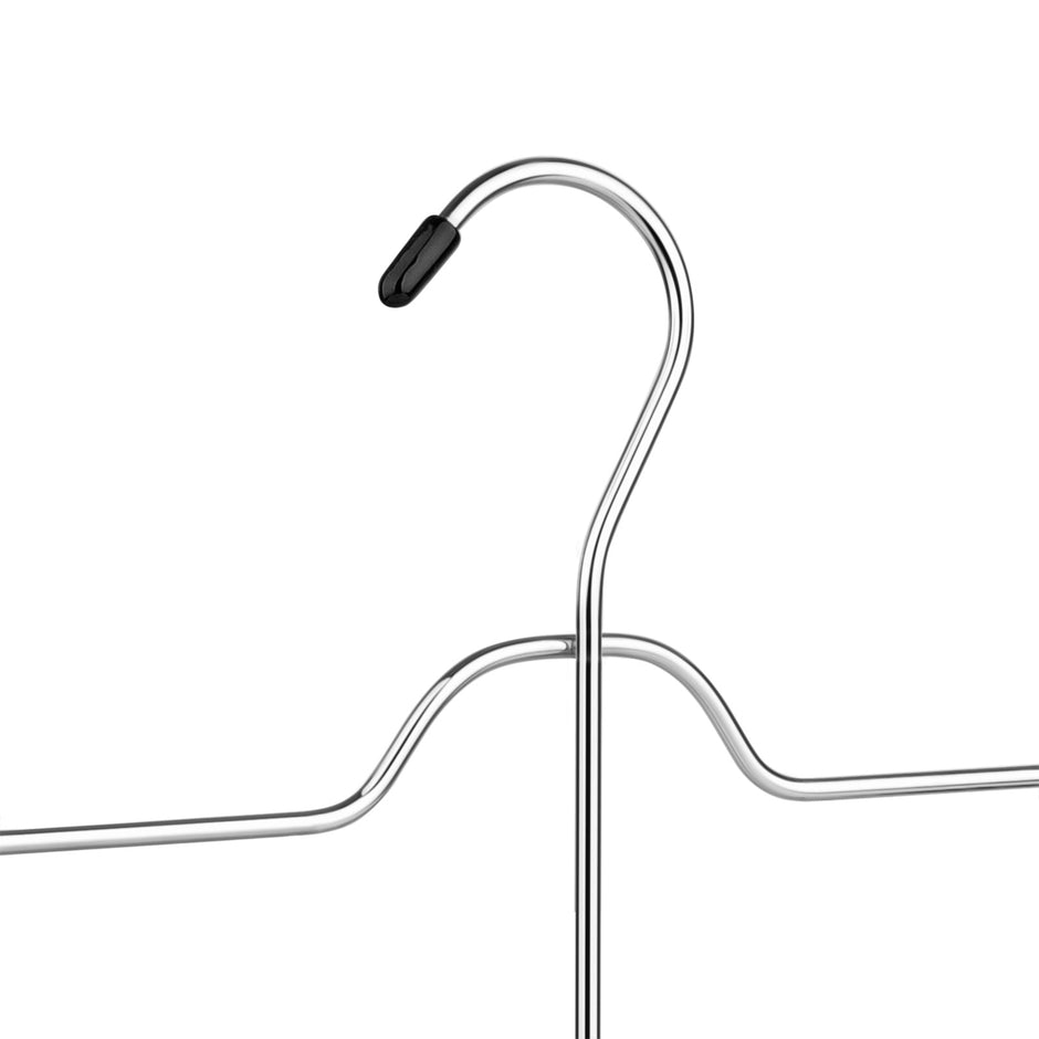 Byxhängare – Platssparande med clips – Set om 3 – Silver-svart