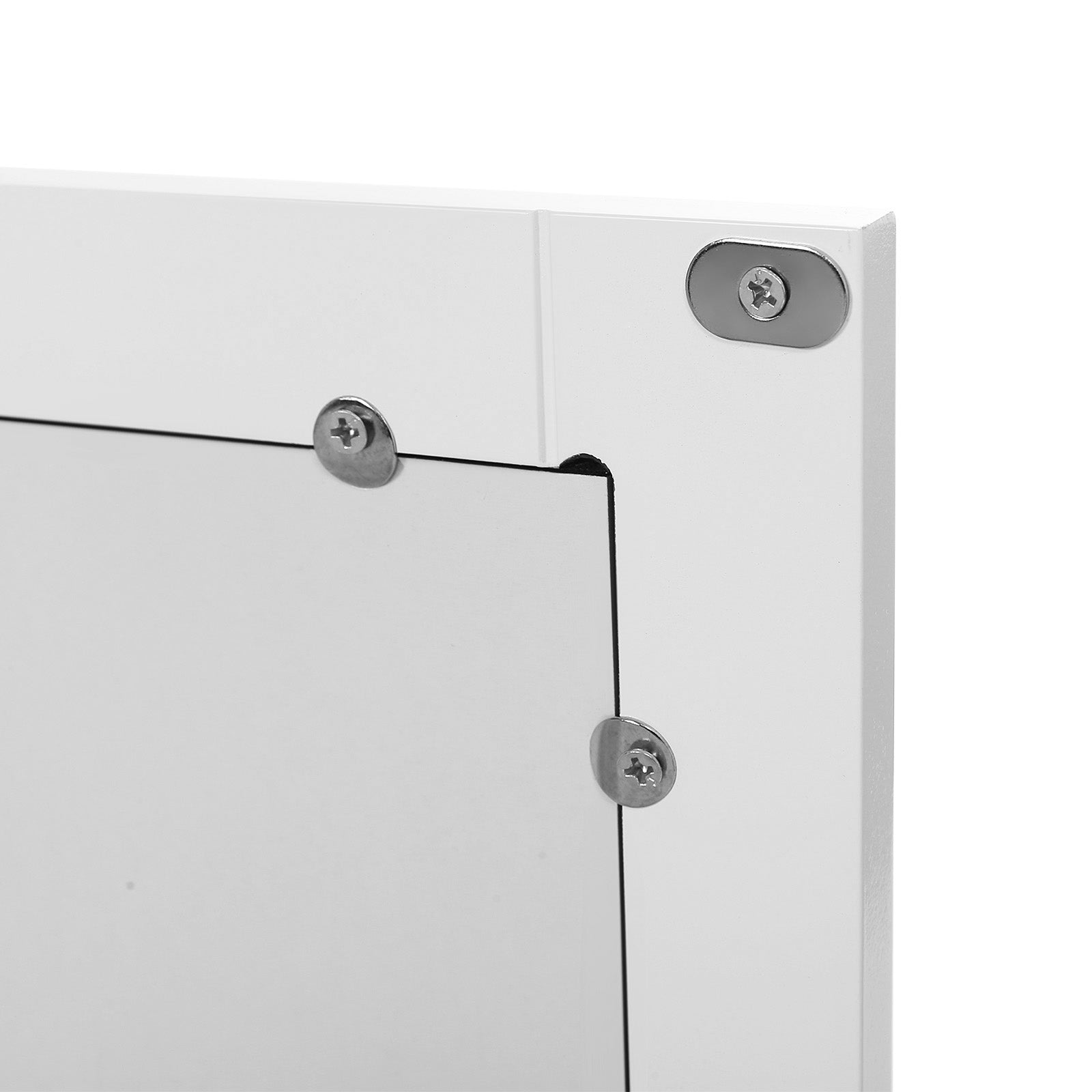 Spegelskåp - väggskåp - dubbel dörr - trä - vitt