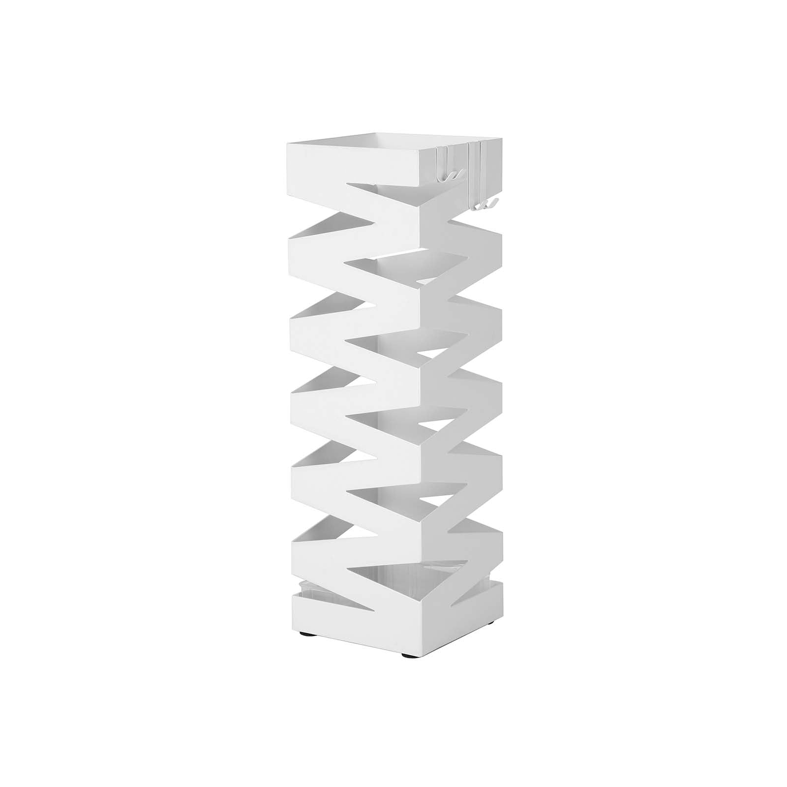 Paraplyhållare - Square Design - With Water Collection - White
