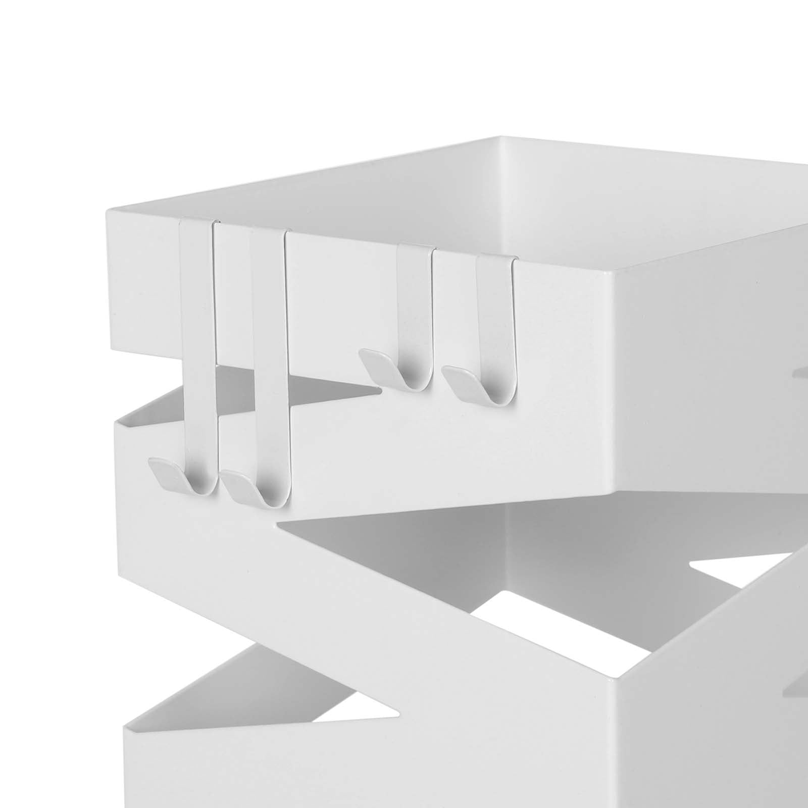 Paraplyhållare - Square Design - With Water Collection - White