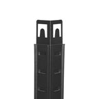 Förvaringsställ - skåp med 5 hyllor - 150 x 75 x 30 cm - till 400 kg - industriell - svart