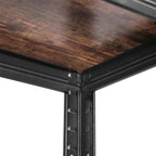 Förvaringsställ - skåp med 5 hyllor - 150 x 75 x 30 cm - till 400 kg - industriell - svart