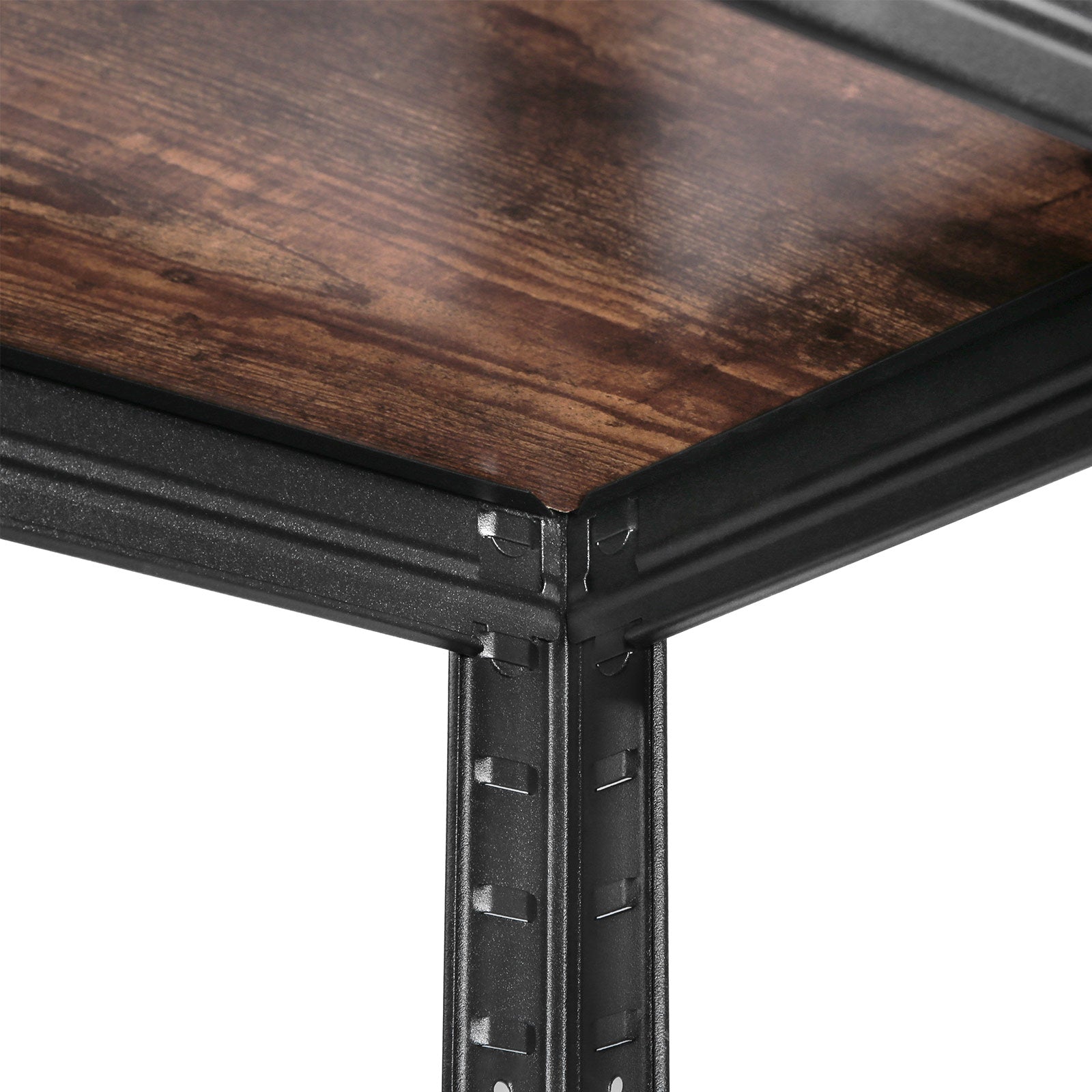 Förvaringsställ - skåp med 5 hyllor - 150 x 75 x 30 cm - till 400 kg - industriell - svart