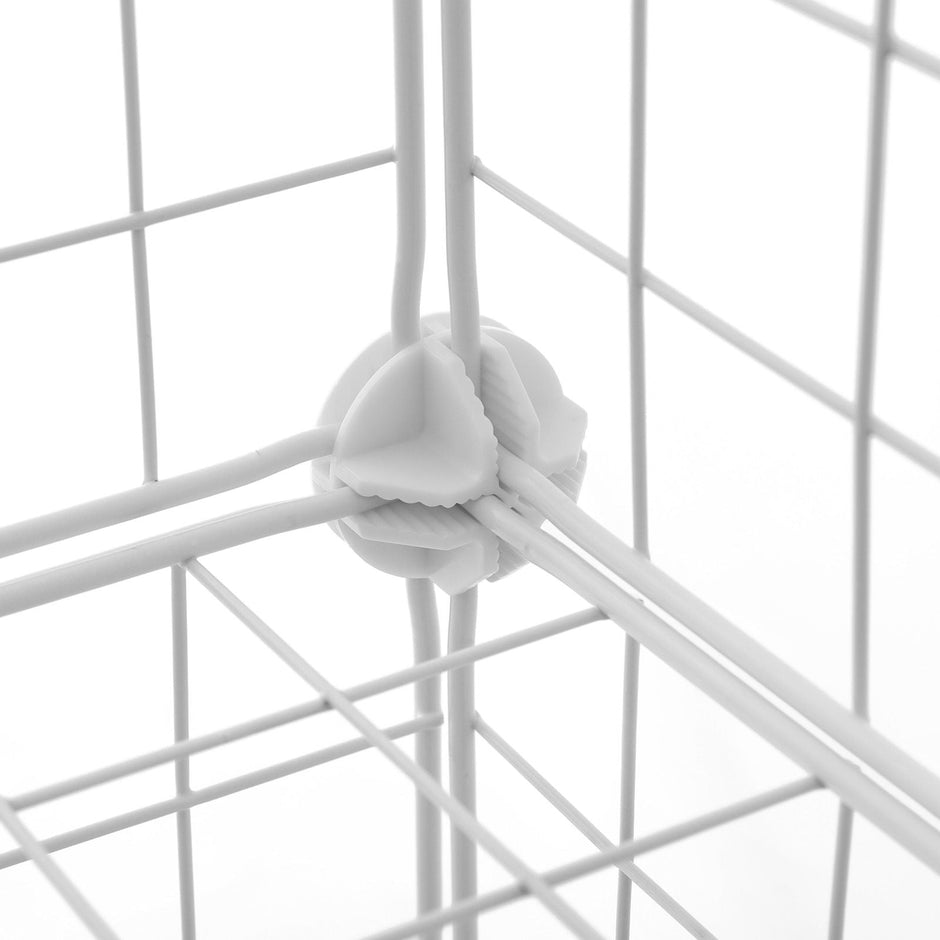 Förvaringsskåp – Flexibelt trådgallersystem – Vit