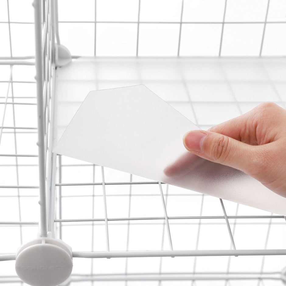 Förvaringsskåp – Flexibelt trådgallersystem – Vit