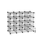 Shoe Rack - Cube skåp - 15 Metalltrådfickor - Vit