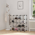 Shoe Rack - plast - med 15 fack - skoförvaring - vit
