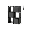 Kubskåp – Förvaringsskåp med 6 fack och 3 lådor – Svart