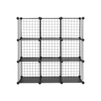 Kubskåp - Wire Mesh Plank System - förvaringsskåp - 9 fack - svart