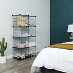 Kubskåp - Wire Mesh Plank System - förvaringsskåp - 9 fack - svart
