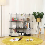 Kubskåp - Wire Mesh Plank System - förvaringsskåp - 9 fack - svart