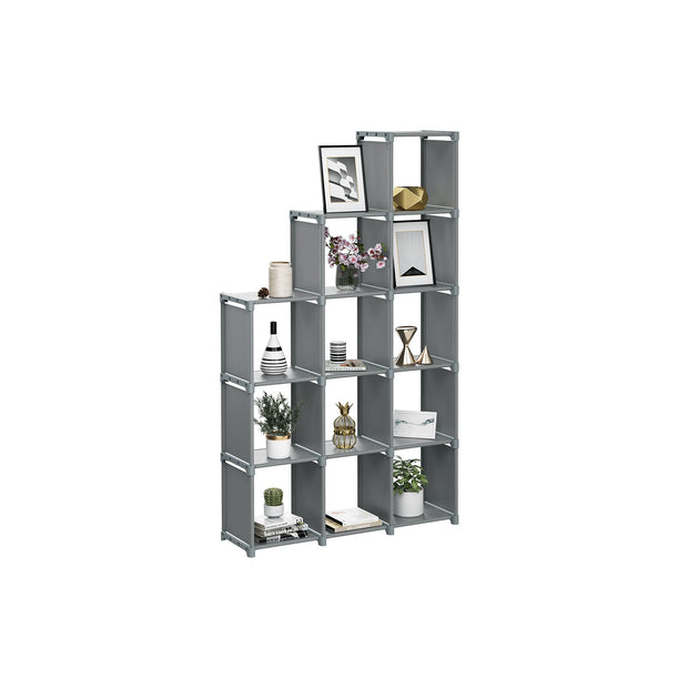 Kubskåp - Rymligt förvaringsskåp med 12 fack - Grå