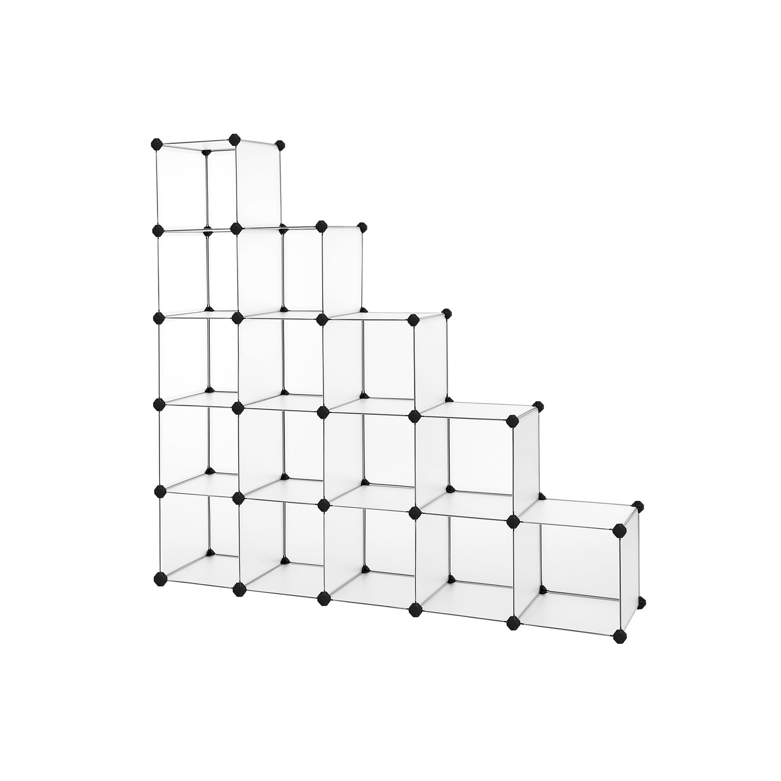 Kubskåp – mångsidigt hyllsystem – transparent