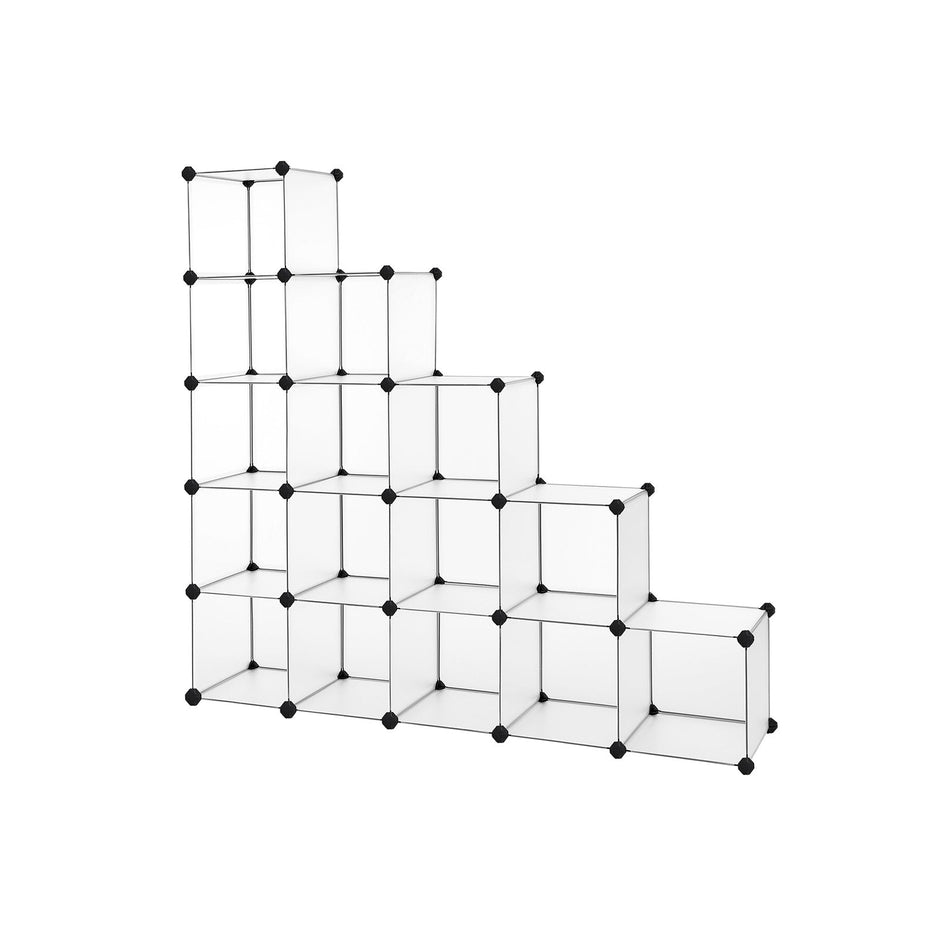 Kubskåp – mångsidigt hyllsystem – transparent