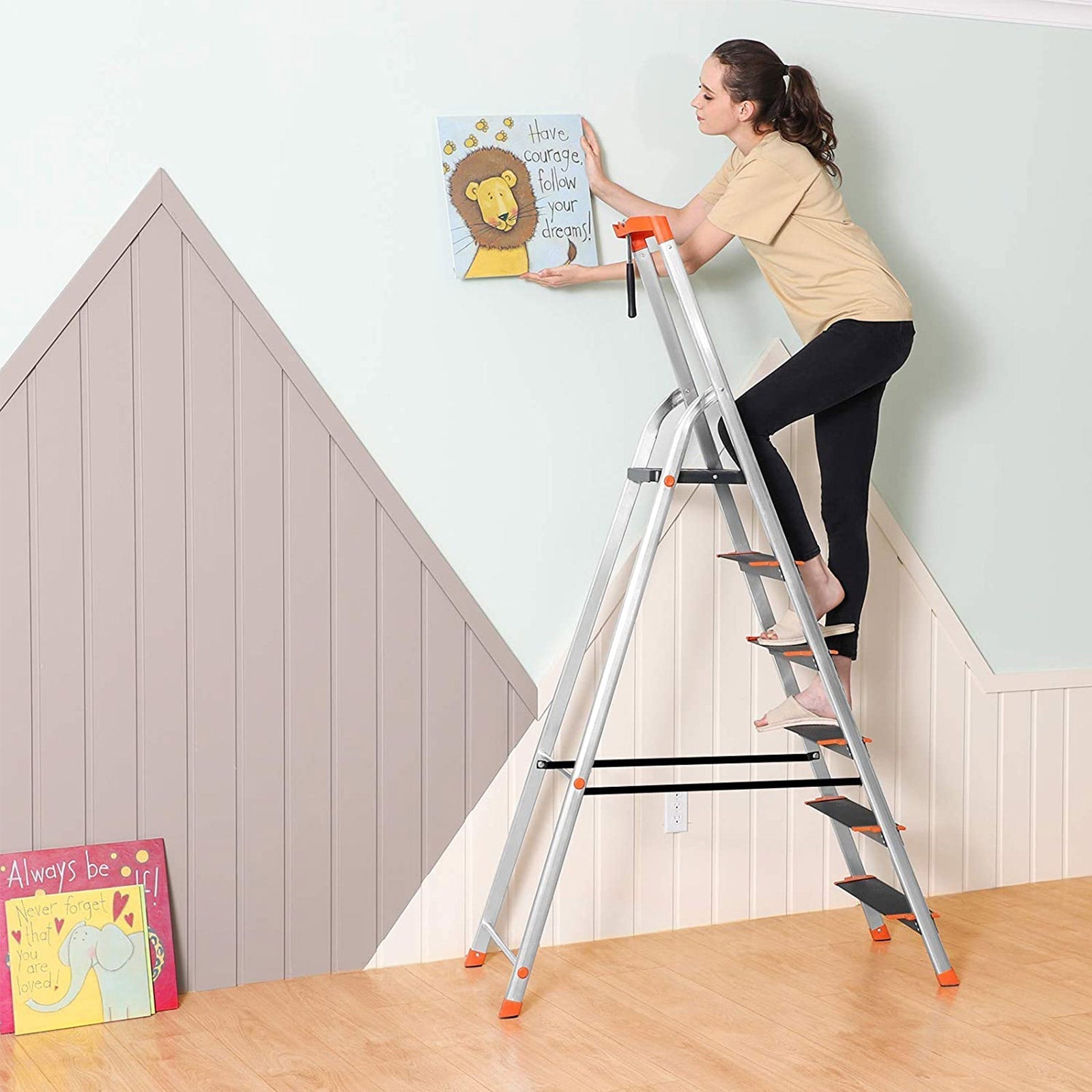 Stairladder - Folding Ladder - DIY Ladder - Metal - Silver
