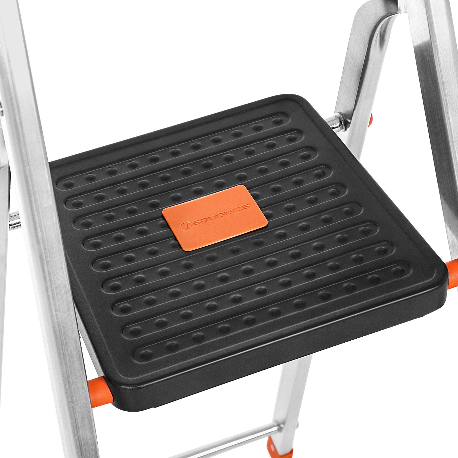 Fällbar stege – Lätt och stabil – Silver-svart-orange