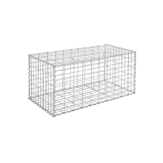 Gabion – Stenkorg 100 x 50 x 50 cm – Galvaniserad – Grå/Silver
