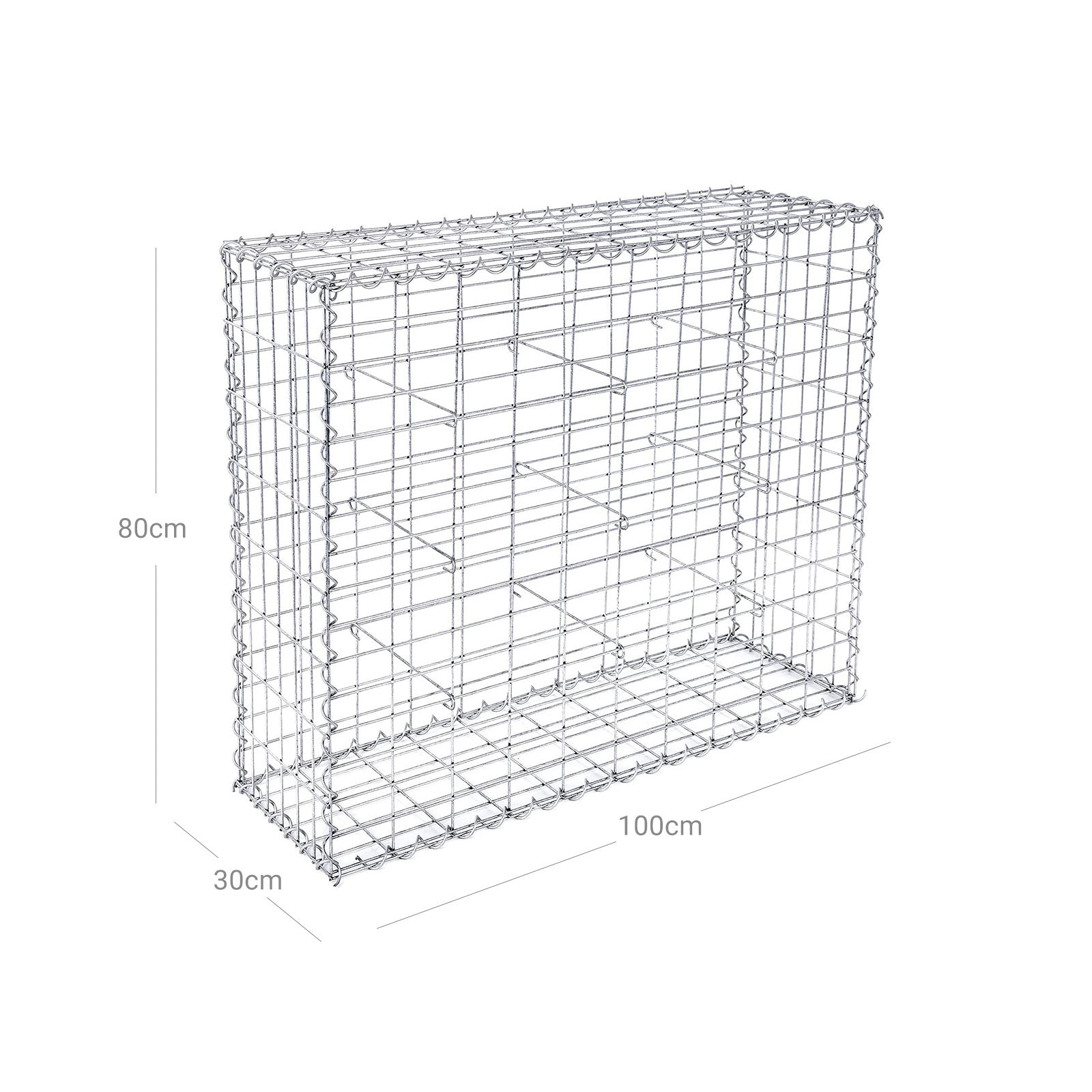 SteenKorf - Gabion - Wire High - Rostfritt stål - 100 x 80 x 30 cm