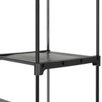 Garderob - tygfodral med 2 stavar - 140 x 43 x 174 cm - svart