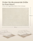 Vloerkleed - 230 x 160 cm - 3D Geometrisch Patroon - Wasbaar - Crèmewit