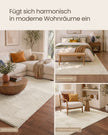 Vloerkleed - 230 x 160 cm - 3D Geometrisch Patroon - Wasbaar - Crèmewit