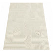 Vloerkleed - 290 x 200 cm - 3D Geometrisch Patroon - Wasbaar - Crèmewit