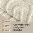 Vloerkleed - 290 x 200 cm - 3D Geometrisch Patroon - Wasbaar - Crèmewit