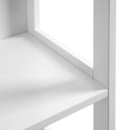 Badrumsskåp - högt skåp med 2 lådor och 3 öppna fack - 30 x 30 x 141,5 cm - vitt