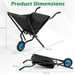 Trädgårdskärra – med hjul, fällbar skottkärra halkfritt handtag, maxbelastning upp till – 40 kg