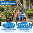 Trädgårdsvagn – på hjul Rullande arbetssäte med 360° vridbart och justerbar höjd – Blå