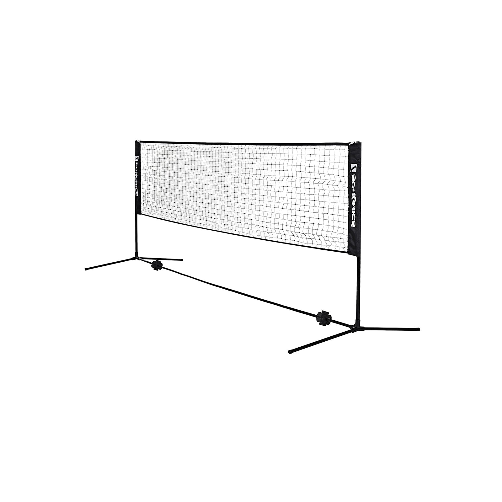 Badmintonnet - Höjdjusterbar - Tennisnet Standard - Svart
