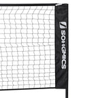 Badmintonnet - Höjdjusterbar - Tennisnet Standard - Svart