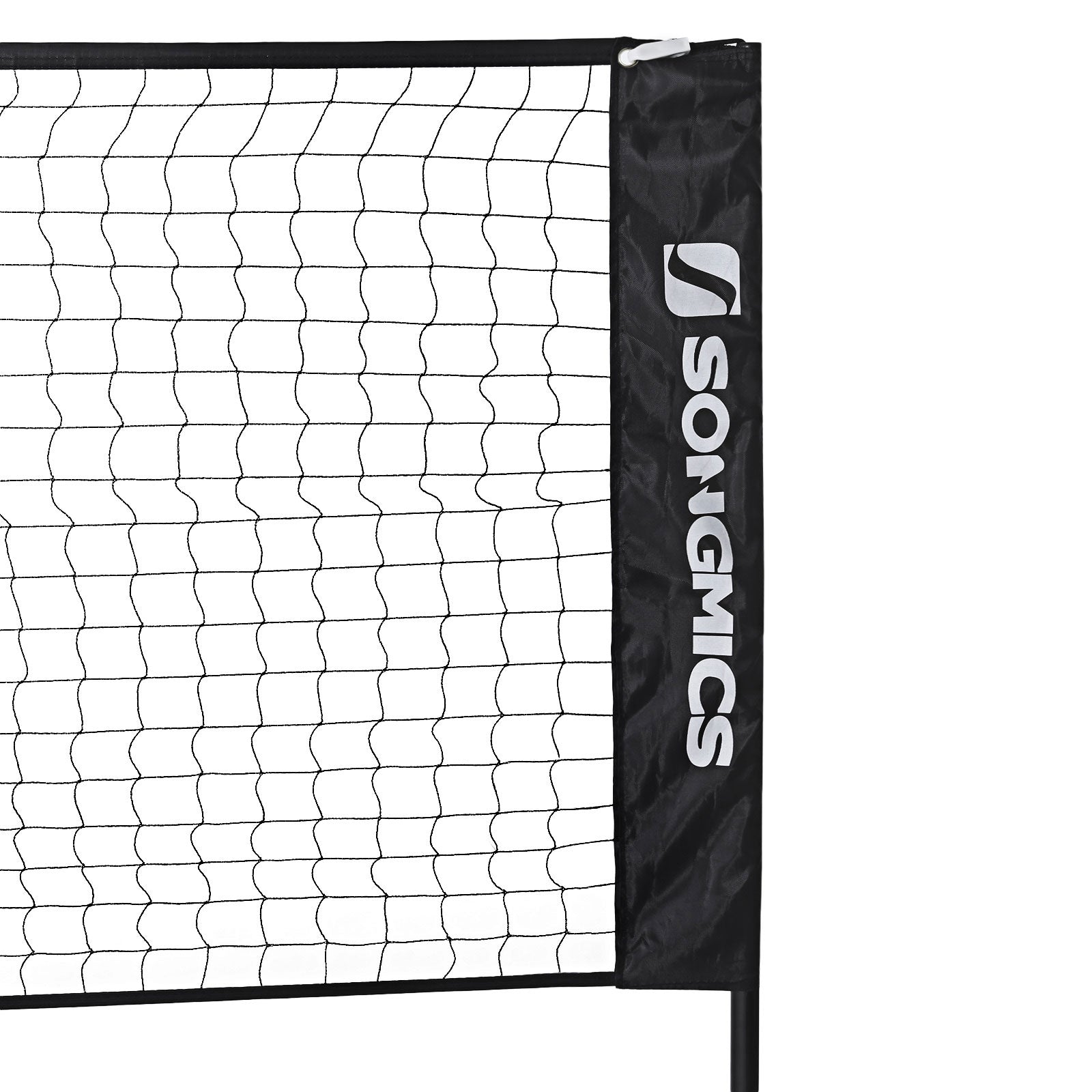 Badmintonnet - Höjdjusterbar - Tennisnet Standard - Svart