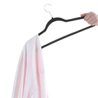 Klädhängare - plastkläderhängare - uppsättning av 30 - svart