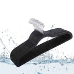 Klädhängare - plastkläderhängare - uppsättning av 30 - svart