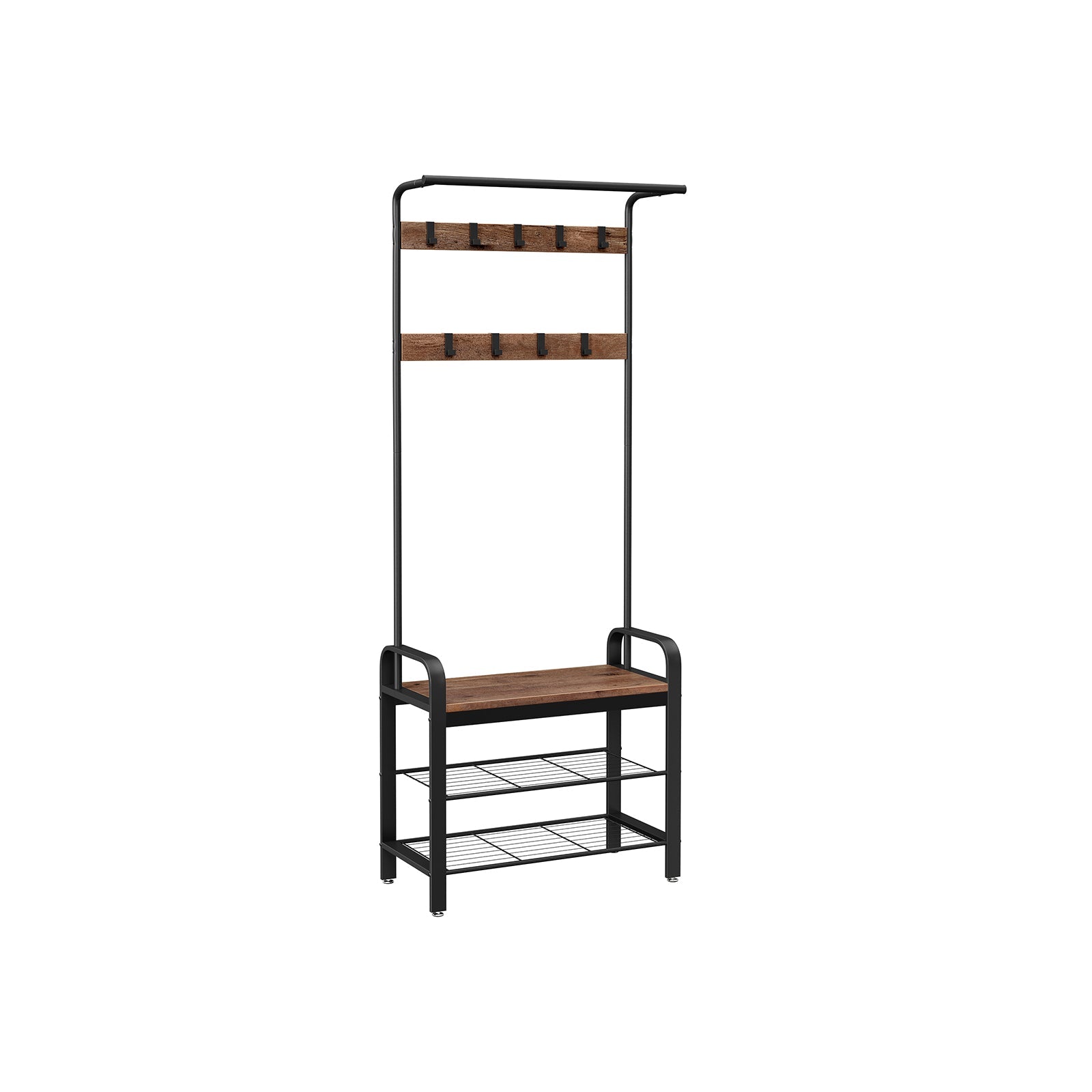 Coat Rack - Shoe Rack - med 9 krokar - Industriell design